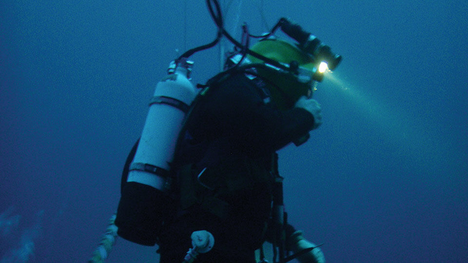 Diver underwater